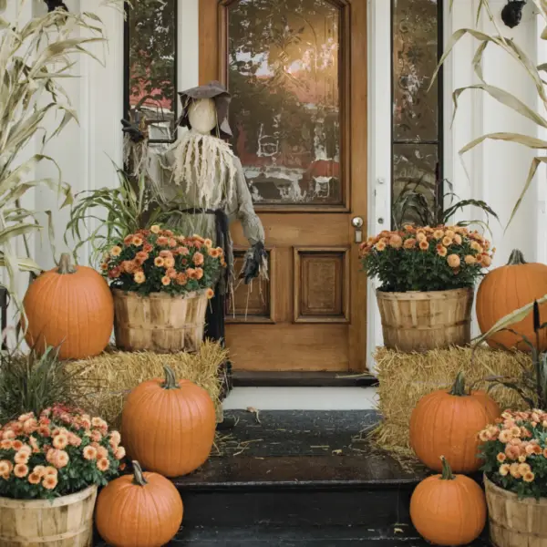 13 Cheap Halloween Front Door Decor Ideas That Look Cute