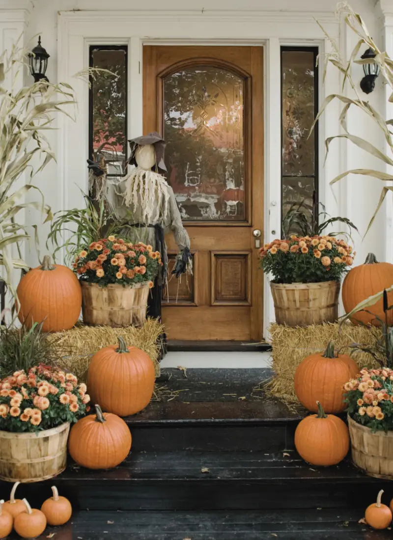 13 Cheap Halloween Front Door Decor Ideas That Look Cute